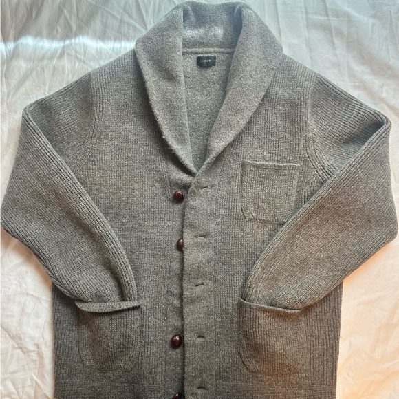 J. Crew Heather Gray Knit Cardigan - Picture 1 of 3